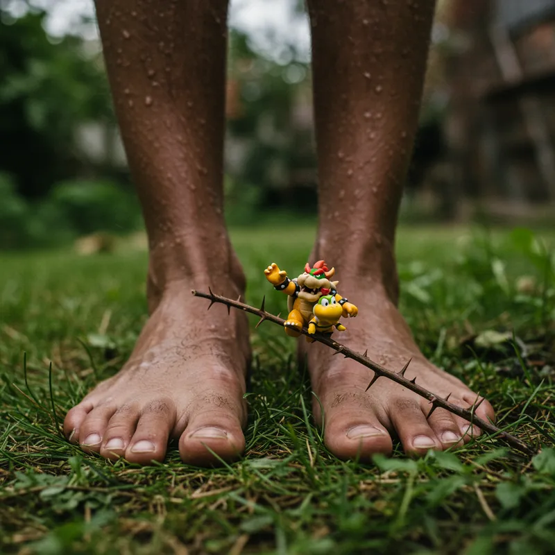 Resilient Barefooter with Bowser Koopa