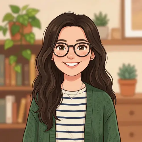 Friendly Avatar of a Girl with Glasses