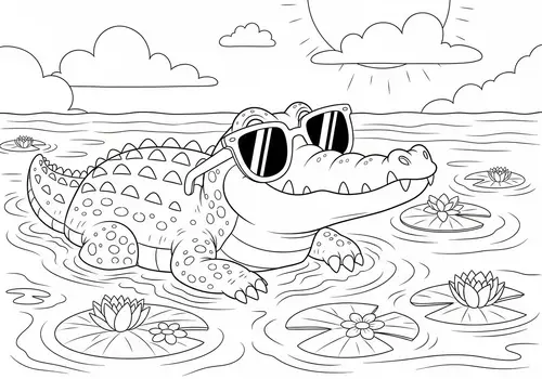 Whimsical Crocodile Art for Kids | Colorful Adventure