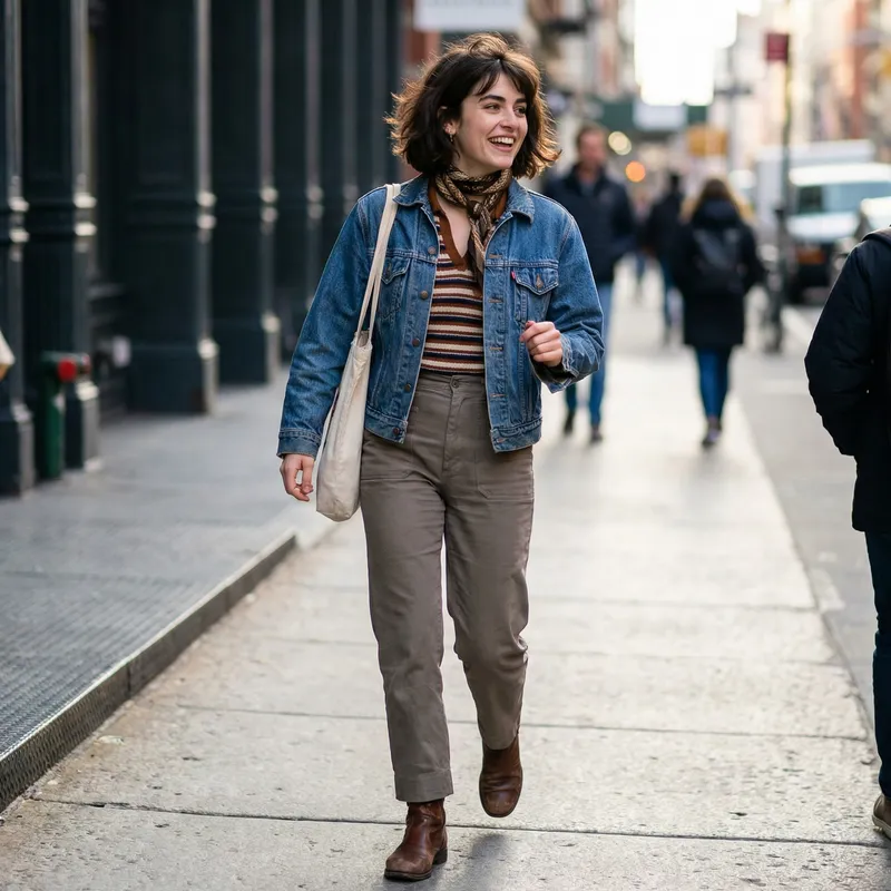 A Vivid and Realistic Image of a Thin Brunette Girl