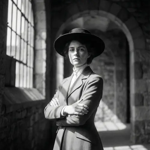 Empowering Monochrome Portrait of Confident Caucasian Woman