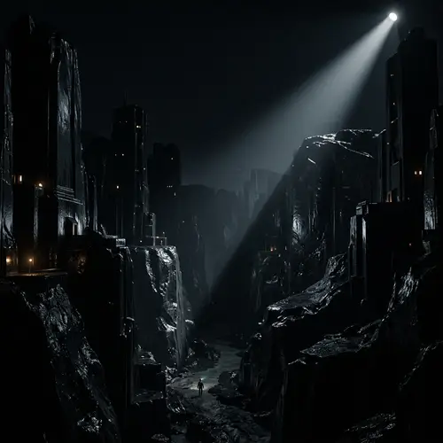 Dark and Mysterious Nocturnal Scene - Untold Stories and Uncharted Territories