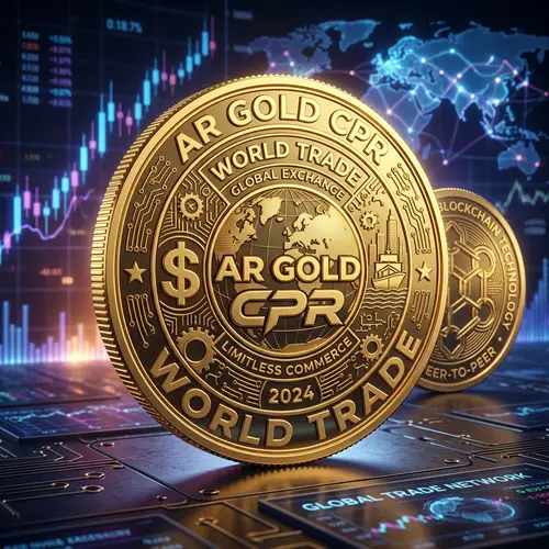 AR Gold CPR World Trade Coin - Digital Art