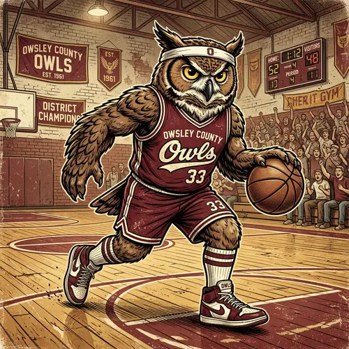 Owsley County Owls Vintage Basketball Uniforms