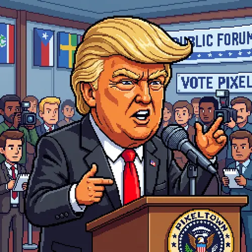 Cartoon Caricature of a Controversial Political Figure