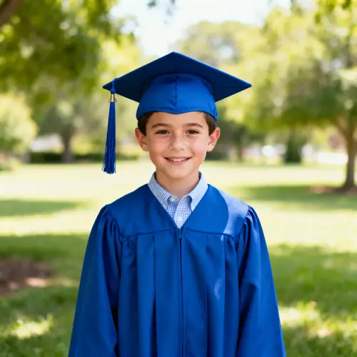 Royal Blue Cap and Gown for Your Son's Picture