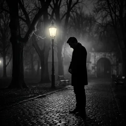 Deep Grief Silhouette: Man Mourning Lost Beloved | SEO Company