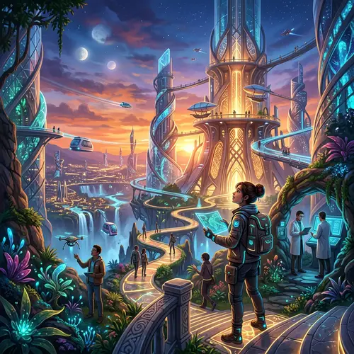 Futuristic Landscape of Curiosity