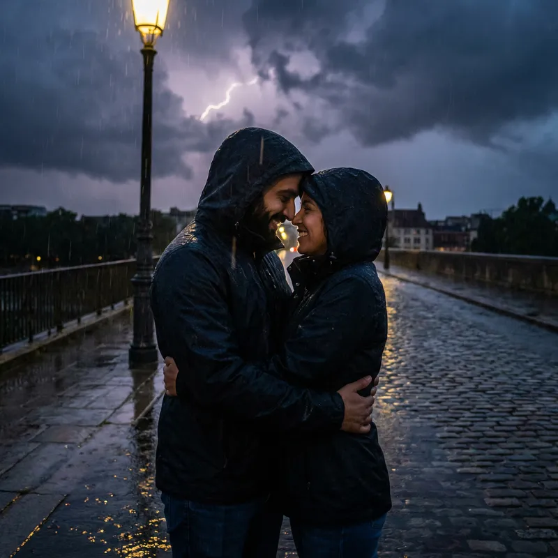 Romantic Moments: Love in Stormy Weather Romantic Moments: Love in Stormy Weather