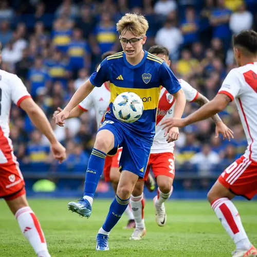 Professional Football Player with Blonde Hair and Glasses | Boca Juniors