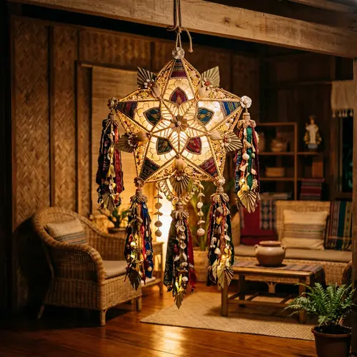Traditional Filipino Parol: Unique Star-Shaped Lantern