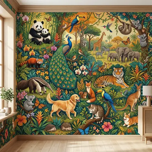 Vibrant Animal Wallpaper with Diverse Species | Wildlife Scene