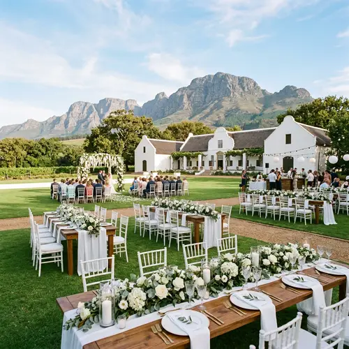 Picturesque Cape Dutch Style Outdoor Wedding | Rustic Elegance