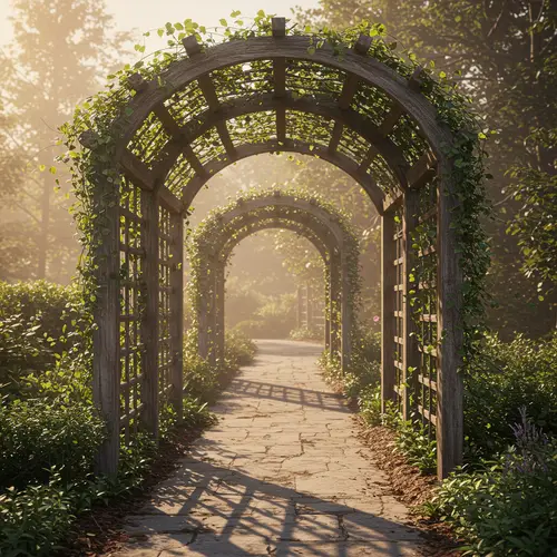 Ivy-Covered Arbor Arch Design Ideas