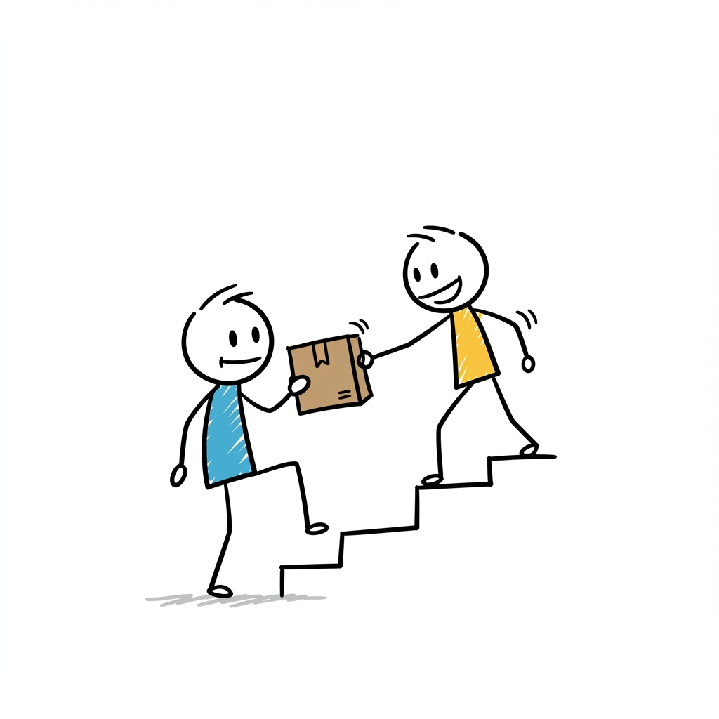 Stick Man Helping Others - Cartoon Illustration | AI Art Generator |  Easy-Peasy.AI, image size:1024x1024