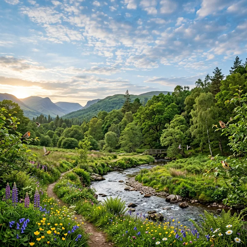 Serene Nature Landscape with Rich Vibrant Colors | MÜNEVVERNUR Çelebi