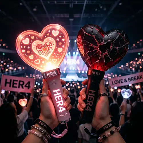 Heart-Shaped Kpop Lightstick for HER4 Fans