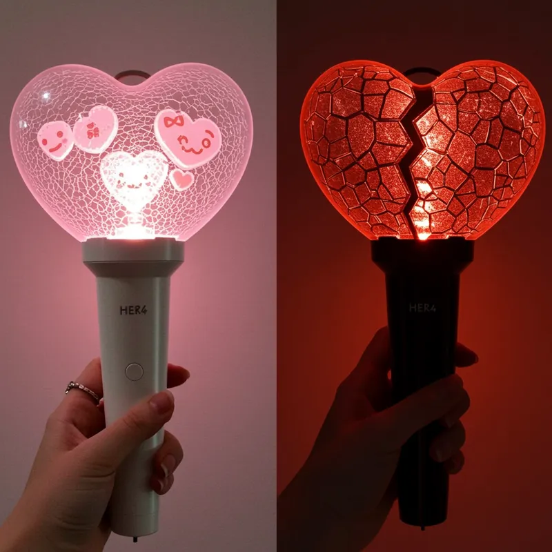 Heart-Shaped Kpop Lightstick for HER4 Fans Heart-Shaped Kpop Lightstick for HER4 Fans