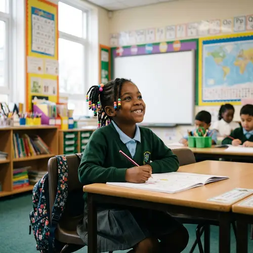 A Little Black Girl at School
