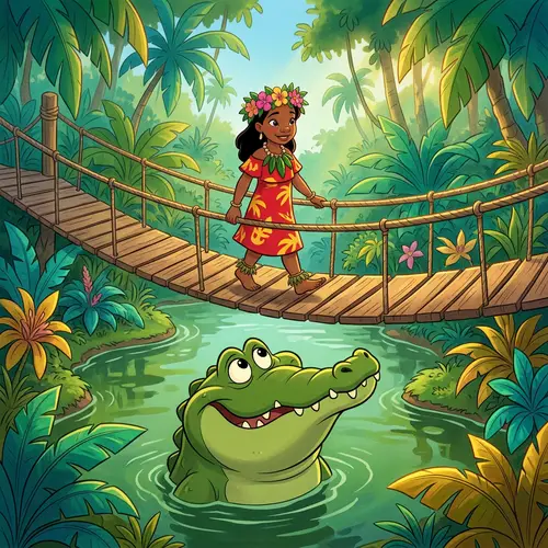 Humorous Disney Kawaii Crocodile Adventure
