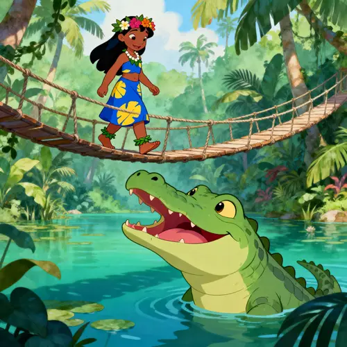 Kawaii Crocodile & Manga Girl - Anime Art Adventure