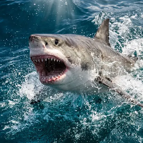 Ferocious Great White Shark
