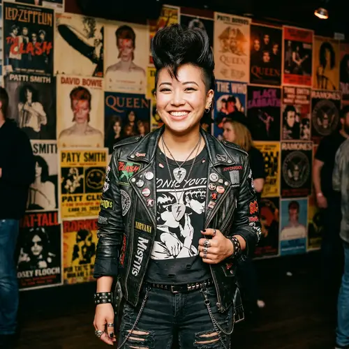 Asian Rock and Roll Enthusiast Portrait