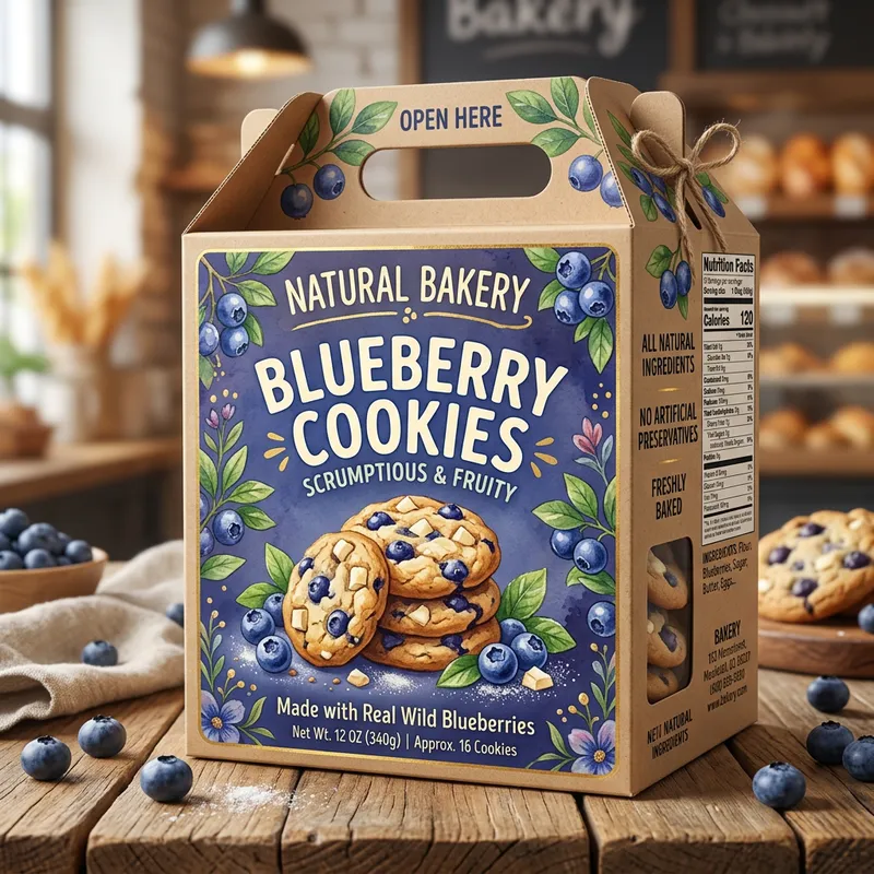 Blueberry Cookies Packaging Design Blueberry Cookies Packaging Design