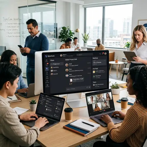 Unified Business Communication Platform with Chat, Video Calls & Planning Tools