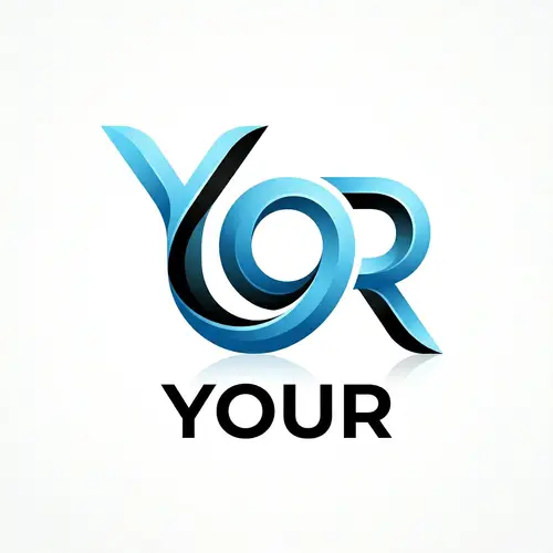 Modern Logo Design with 'YOU' Letters in Blue, Black, White