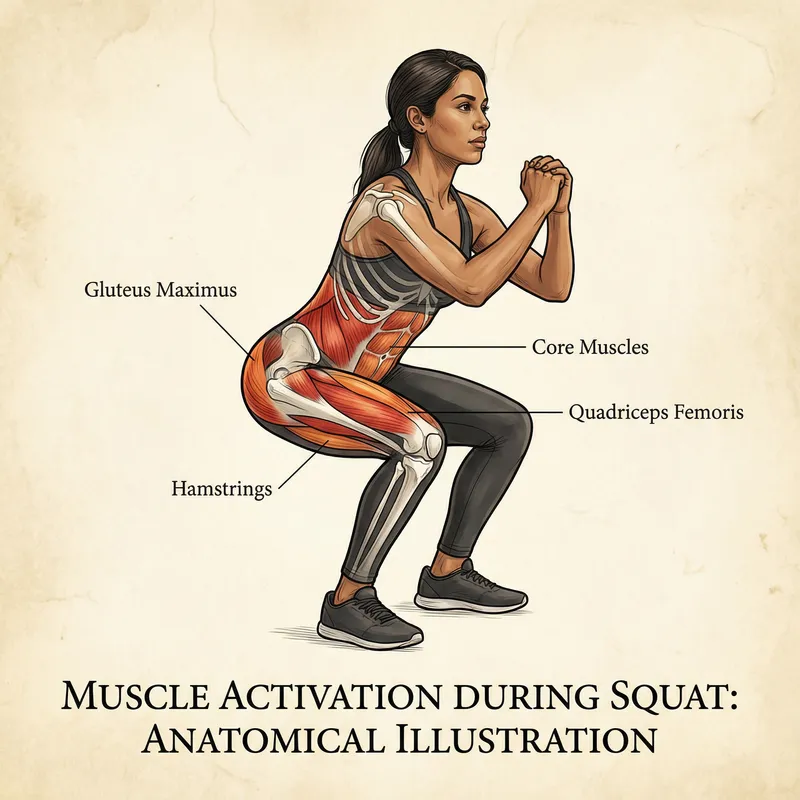 Female Muscle Anatomy: Squat Exercise Breakdown