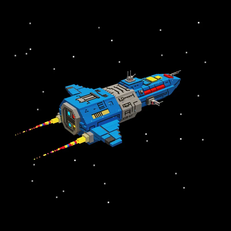 ZX Spectrum Style Spaceship Graphics