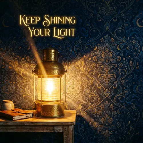 Keep Shining Your Light - Illuminating Dark Blue Wallpaper