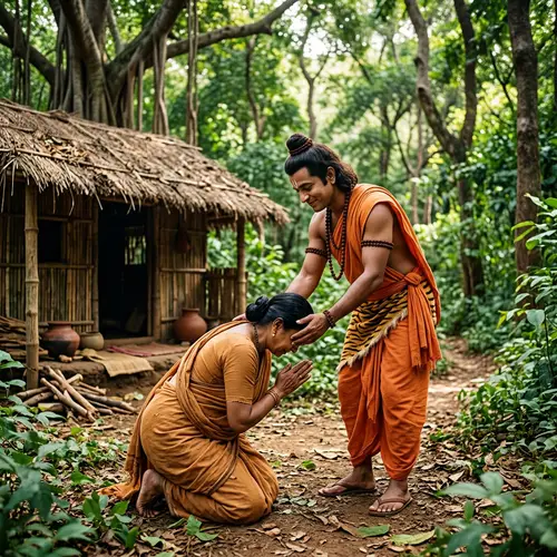 Mother Kaikeyi and Ram: A Touching Forest Encounter