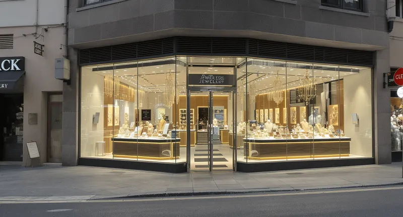 Elegant Roadside Jewellery Shop - Urban Luxury