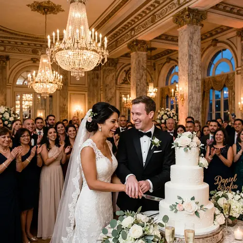 Radiant Bride and Groom at Hotel Excelsior Wedding