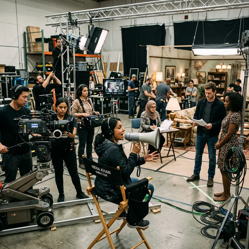 Diverse Movie Set in Action: Behind the Scenes of a Filmdreh