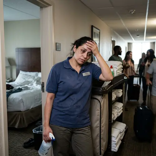 Immigrant Hotel Employee: Worn-Out & Overwhelmed