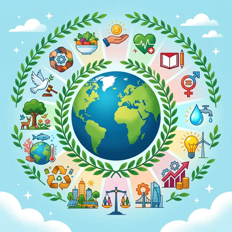 Sustainable Development Goals Iconic Representation: 17 Symbols Sustainable Development Goals Iconic Representation: 17 Symbols