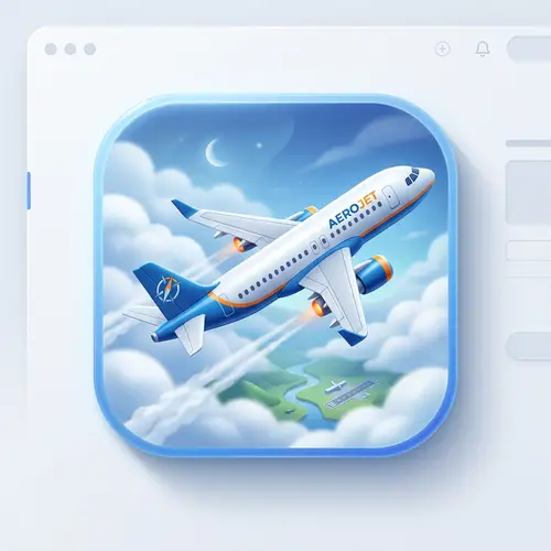 Flying Airplane 3D Icon