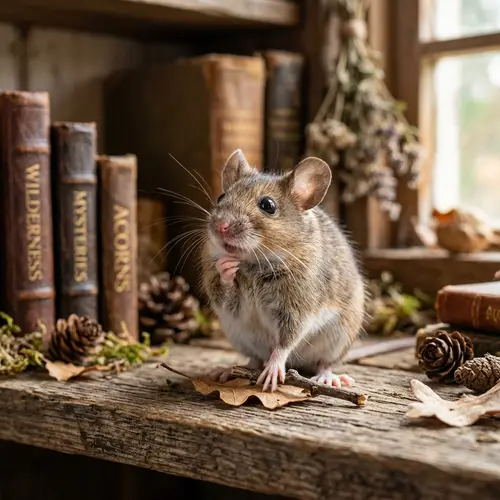 Surprised Mouse Deep in Thought - Captivating Image