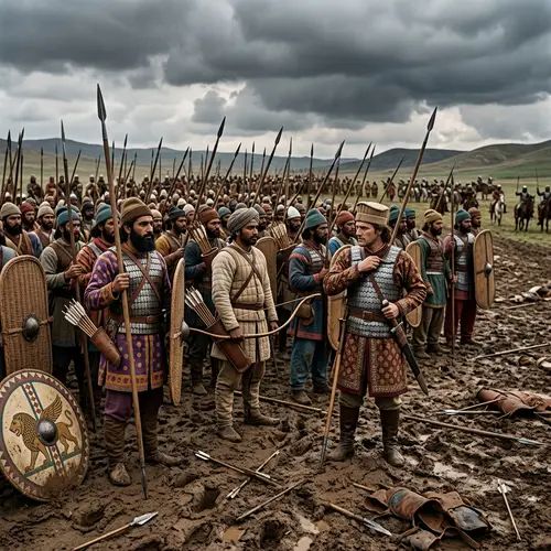 Achaemenid Army on the Battlefield: A Vivid Scene