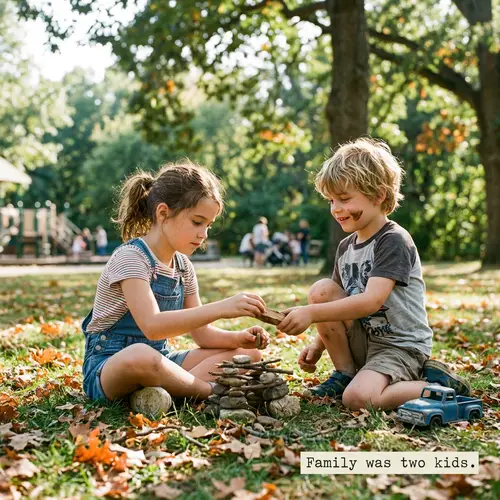 Family with Two Kids - Cherished Moments