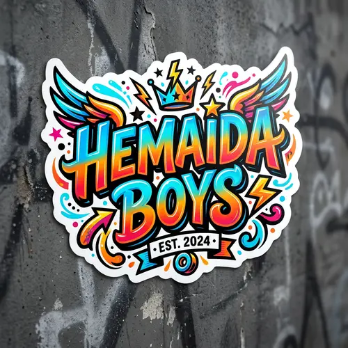 Hemaida Boys Sticker: Modern & Vibrant Design