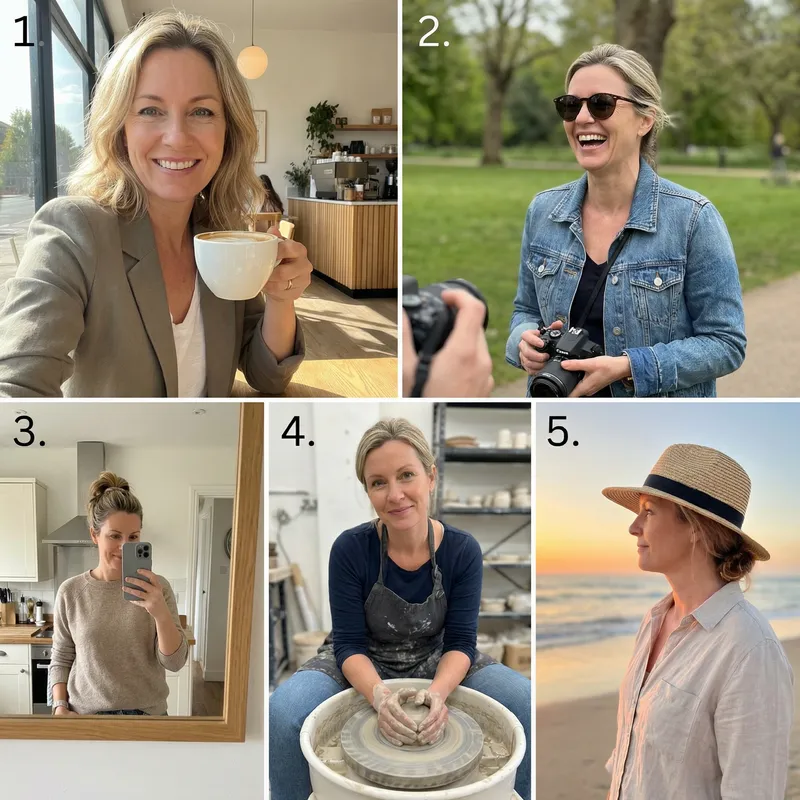 Realistic Instagram Profile Pictures of Women Aged 45-50