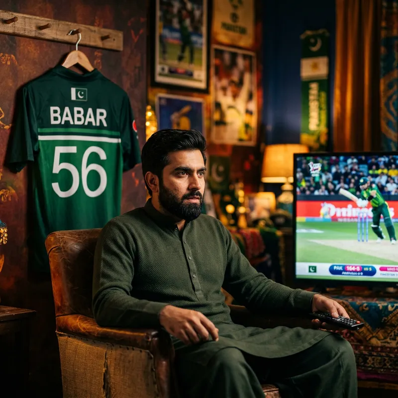 Hassan - Pakistani Cricket Fan | Studio Portrait with Jersey No. 56
