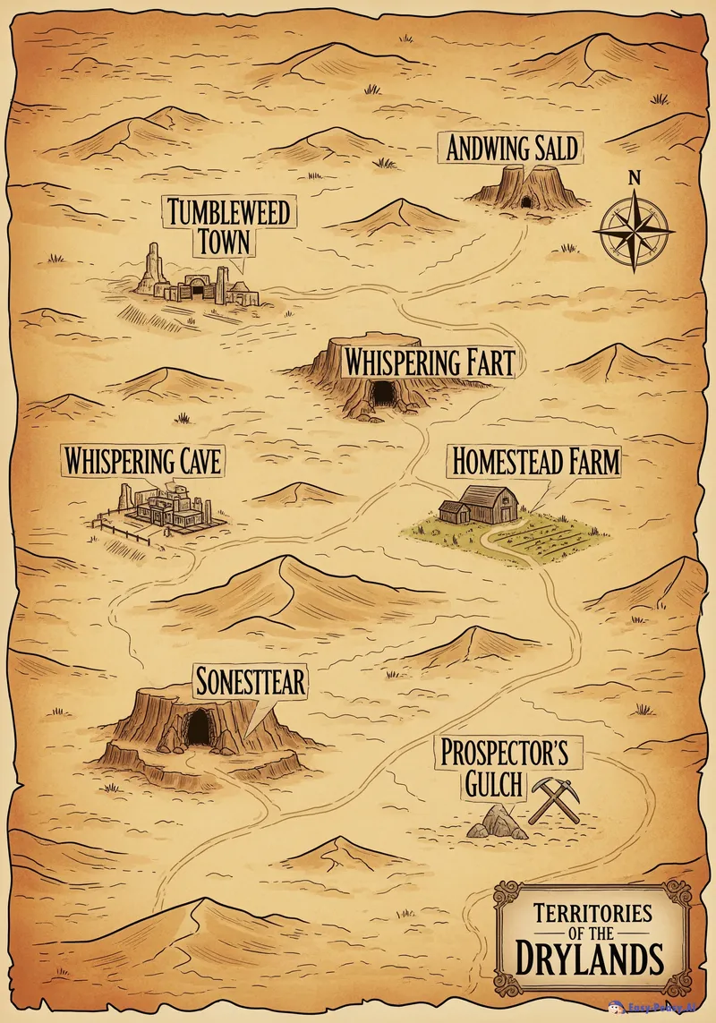 Explore a Unique Western Desert Map Explore a Unique Western Desert Map