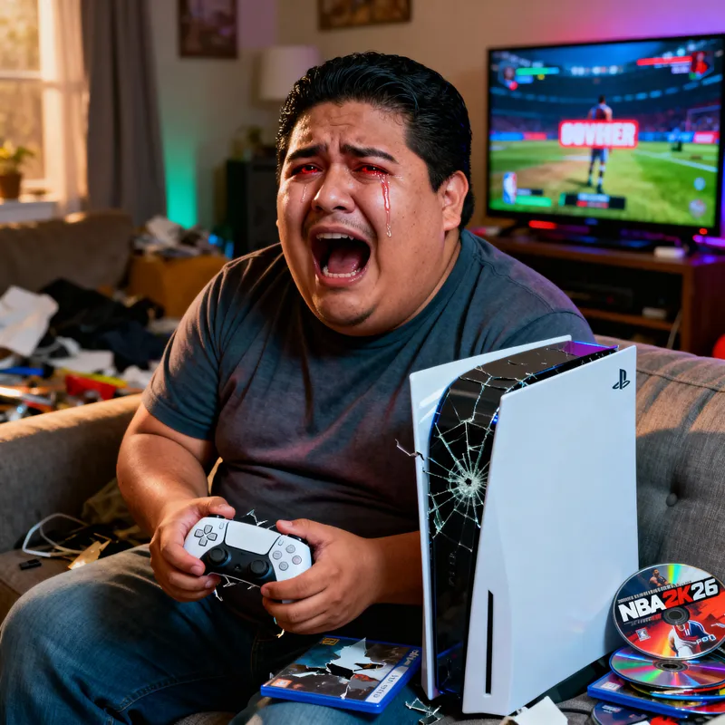 Funny Moment: Gamer Breaks PS5 Over 2K26 Loss