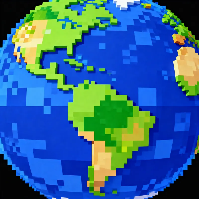 Pixel Art Block Tierra - Unique Designs