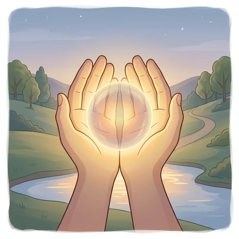 Spiritual Stewardship Symbol: Simple Digital Art